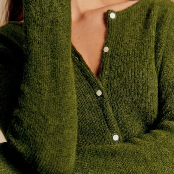 Sezane Sweaters - Sezane Gaspard Cardigan, perfect green